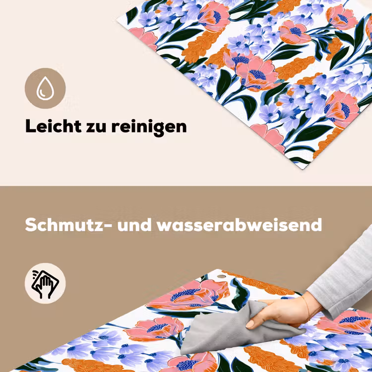 Patroon - Aquarel - Kleurrijk Inductie beschemer met haakjes klein 777 -ky-schoon-de