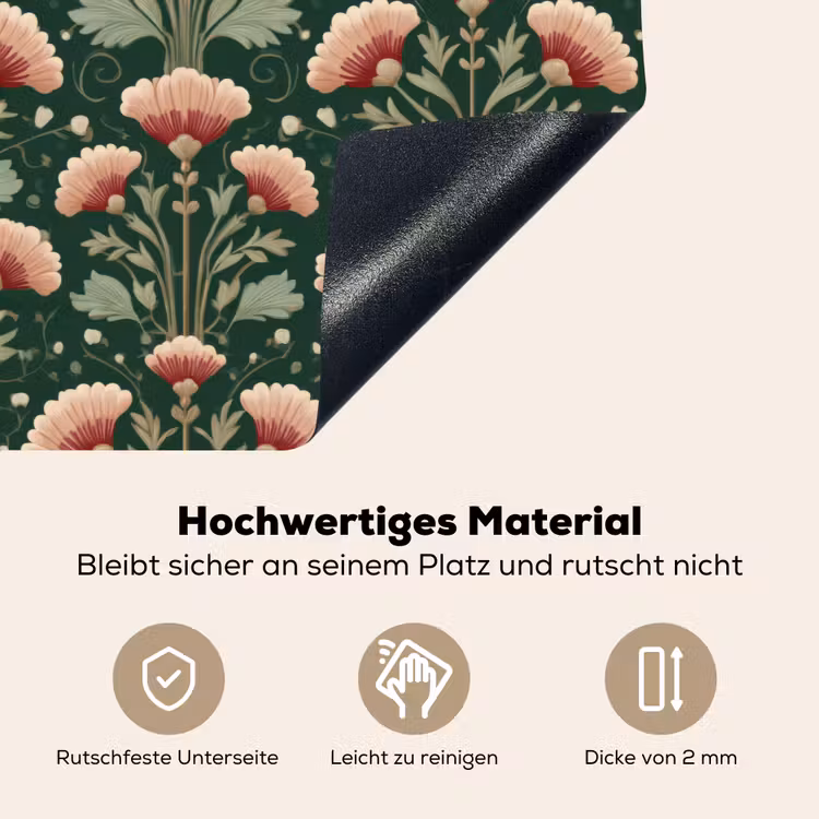 Patroon - Botanisch - Kleurrijk Inductie beschemer met haakjes klein 777 -ky-onderkant-de