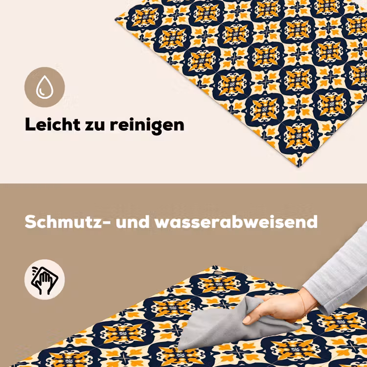 Patroon - Siertegel - Kleurrijk Inductie beschemer met haakjes klein 777 -ky-schoon-de