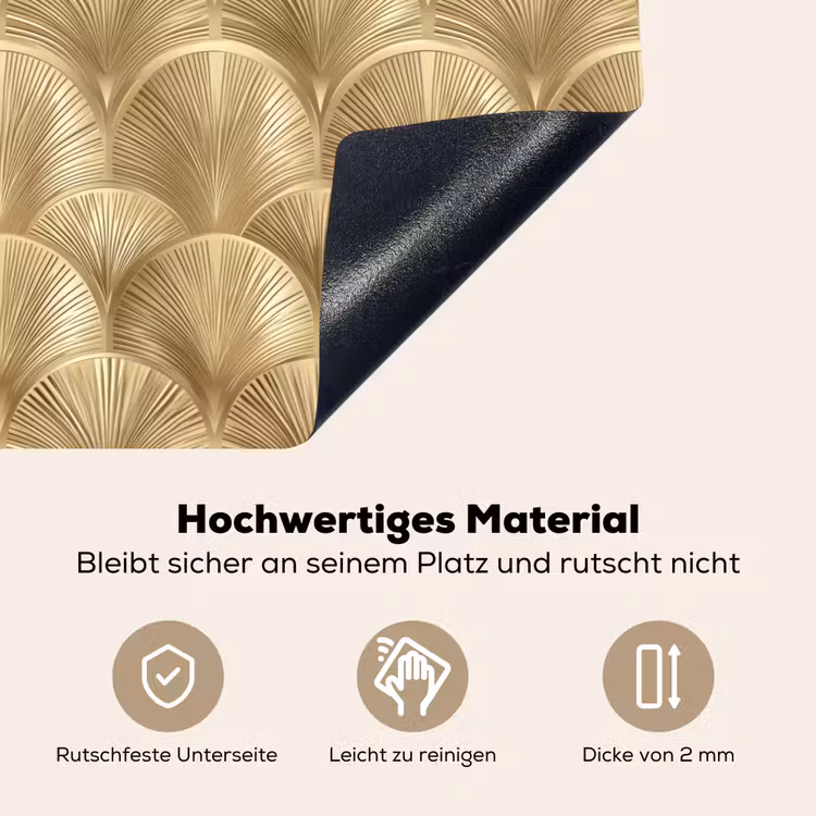 Patroon - Waaier -  Goud Inductie beschemer met haakjes klein 777 -ky-onderkant-de