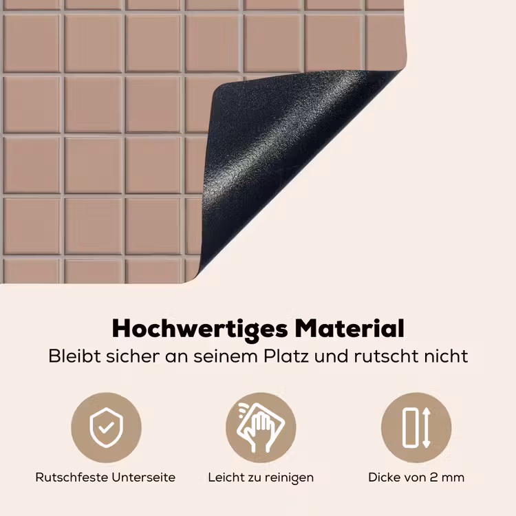 Patroon - Tegel - Oudroze Inductie beschemer met haakjes klein 777 -ky-onderkant-de