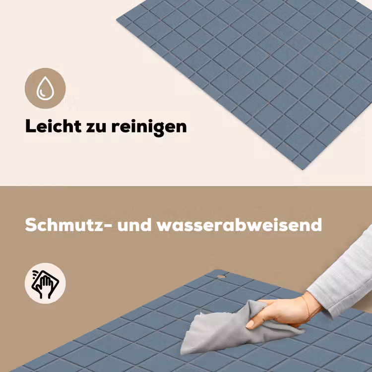 Patroon - Tegel - Blauwgrijs Inductie beschemer met haakjes klein 777 -ky-schoon-de