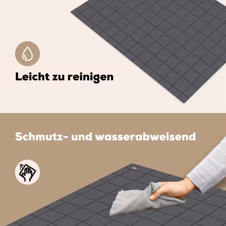 Patroon - Tegel - Grafiet - Grijs Inductie beschemer met haakjes klein 777 -ky-schoon-de