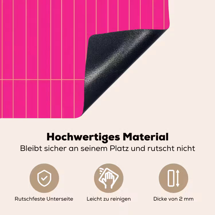 Patroon - Tegel - Magenta - Roze Inductie beschemer met haakjes klein 777 -ky-onderkant-de