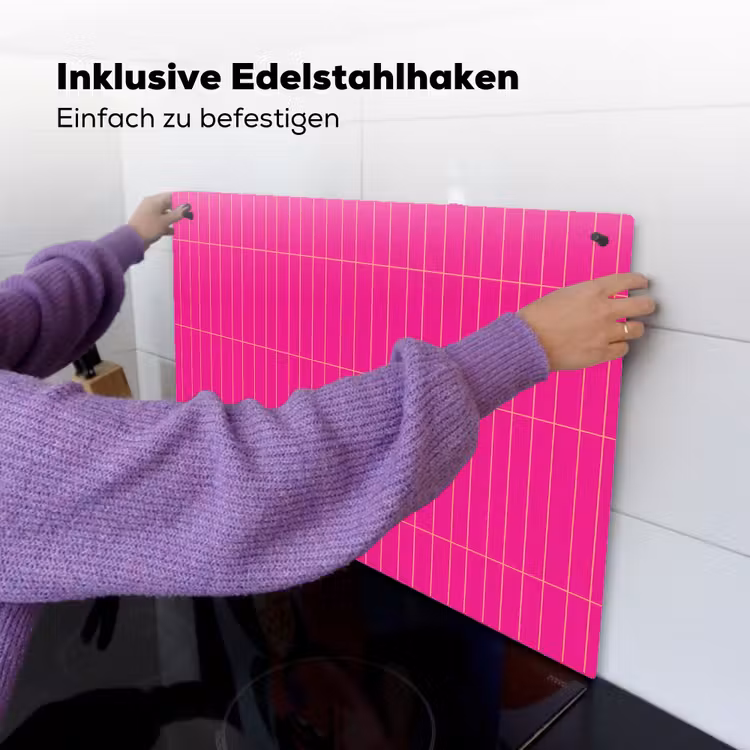 Patroon - Tegel - Magenta - Roze Inductie beschemer met haakjes klein 777 -ky-ophangen-de