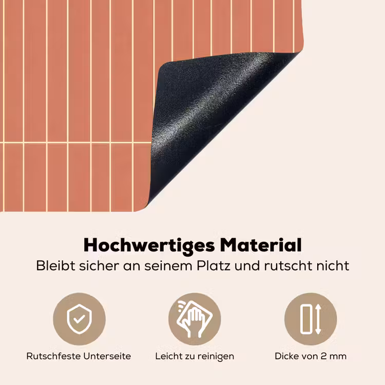 Patroon - Tegels - Terracotta Inductie beschemer met haakjes klein 777 -ky-onderkant-de