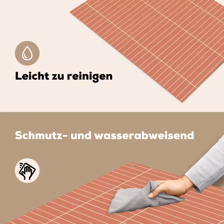 Patroon - Tegels - Terracotta Inductie beschemer met haakjes klein 777 -ky-schoon-de