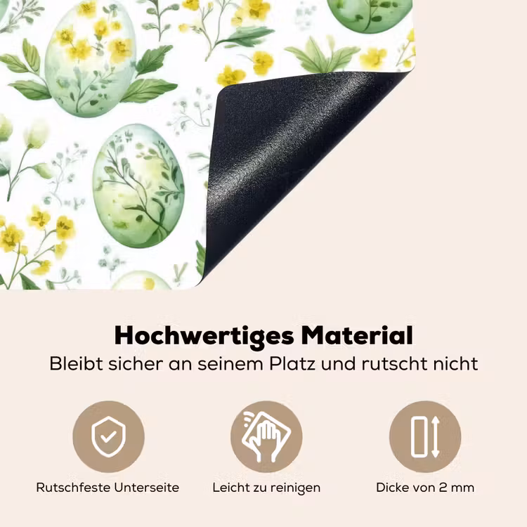Patroon - Groen - Eieren Inductie beschemer met haakjes klein -ky-onderkant-de