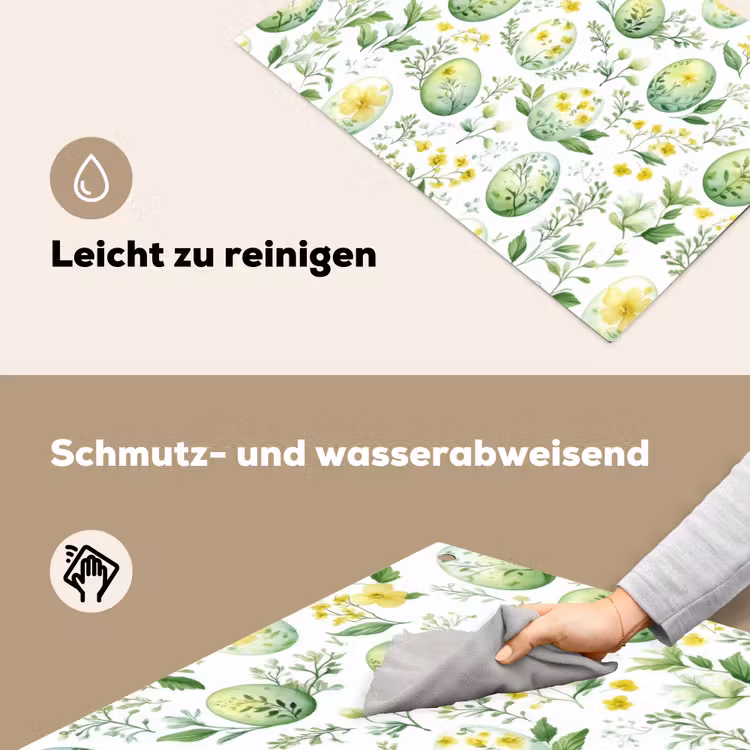 Patroon - Groen - Eieren Inductie beschemer met haakjes klein -ky-schoon-de