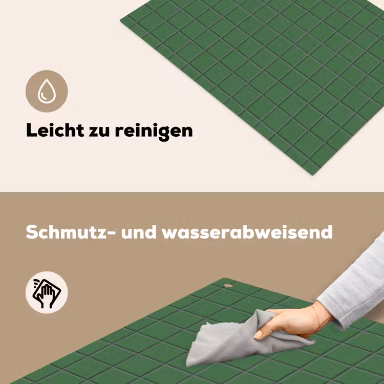 Patroon - Tegels - Groen Inductie beschemer met haakjes klein 777 -ky-schoon-de
