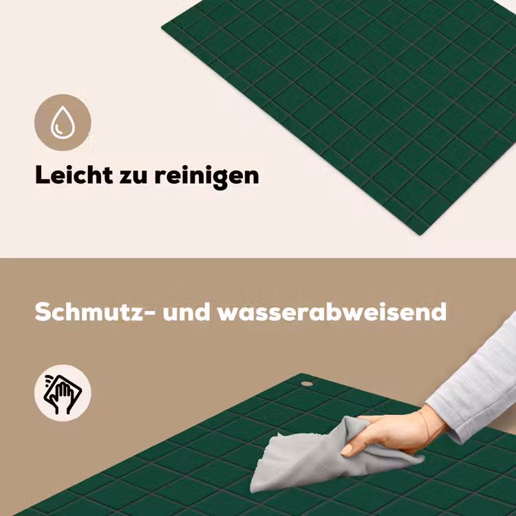 Patroon - Tegels - Dennen - Groen Inductie beschemer met haakjes klein 777 -ky-schoon-de