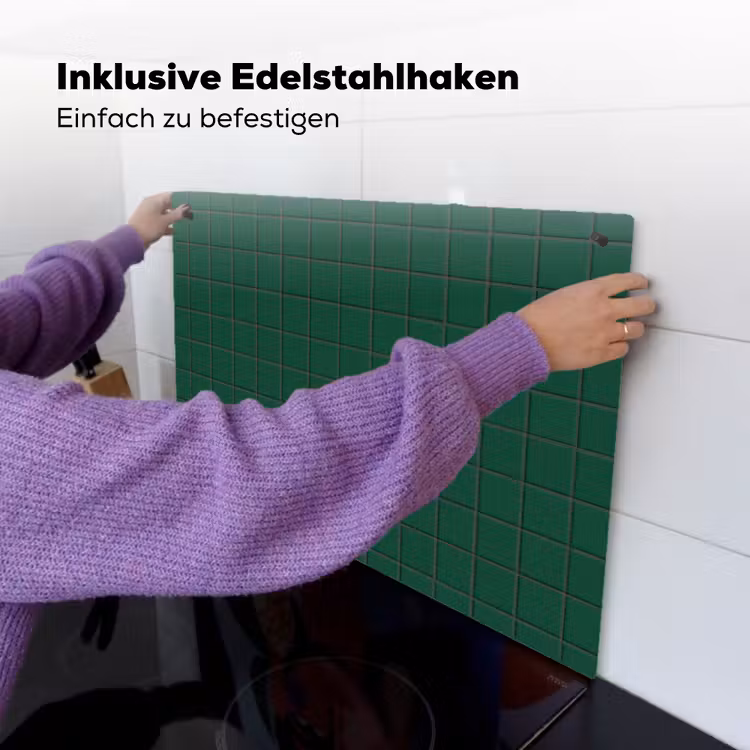 Patroon - Tegels - Dennen - Groen Inductie beschemer met haakjes klein 777 -ky-ophangen-de