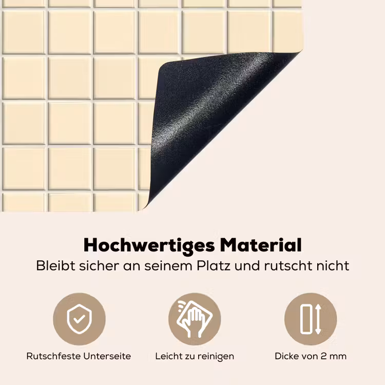 Patroon - Tegels - Gebroken - Wit Inductie beschemer met haakjes klein 777 -ky-onderkant-de