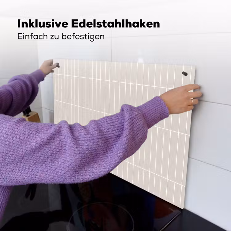 Patroon - Tegels - Zand Inductie beschemer met haakjes klein 777 -ky-ophangen-de