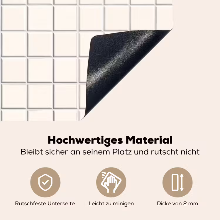 Patroon - Tegels - Wit Inductie beschemer met haakjes klein 777 -ky-onderkant-de