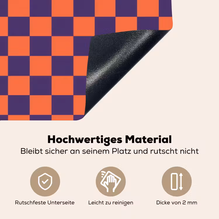 Patroon - Klassiek - Paars Inductie beschemer met haakjes klein 777 -ky-onderkant-de