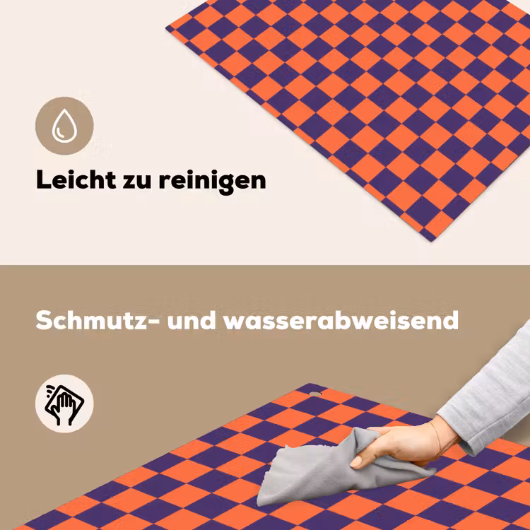 Patroon - Klassiek - Paars Inductie beschemer met haakjes klein 777 -ky-schoon-de
