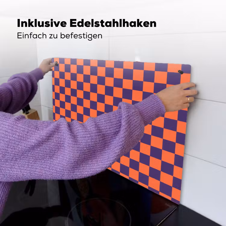 Patroon - Klassiek - Paars Inductie beschemer met haakjes klein 777 -ky-ophangen-de