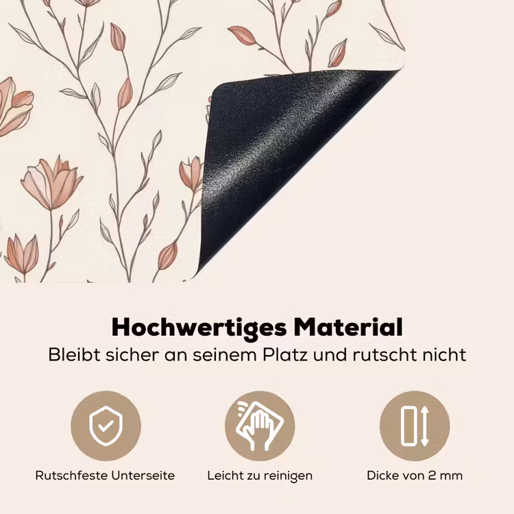 Patroon - Klassiek - Roze Inductie beschemer met haakjes klein 777 -ky-onderkant-de