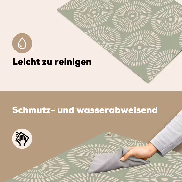 Patroon - Cirkels - Abstract - Modern - Groen Inductie beschemer met haakjes klein -ky-schoon-de