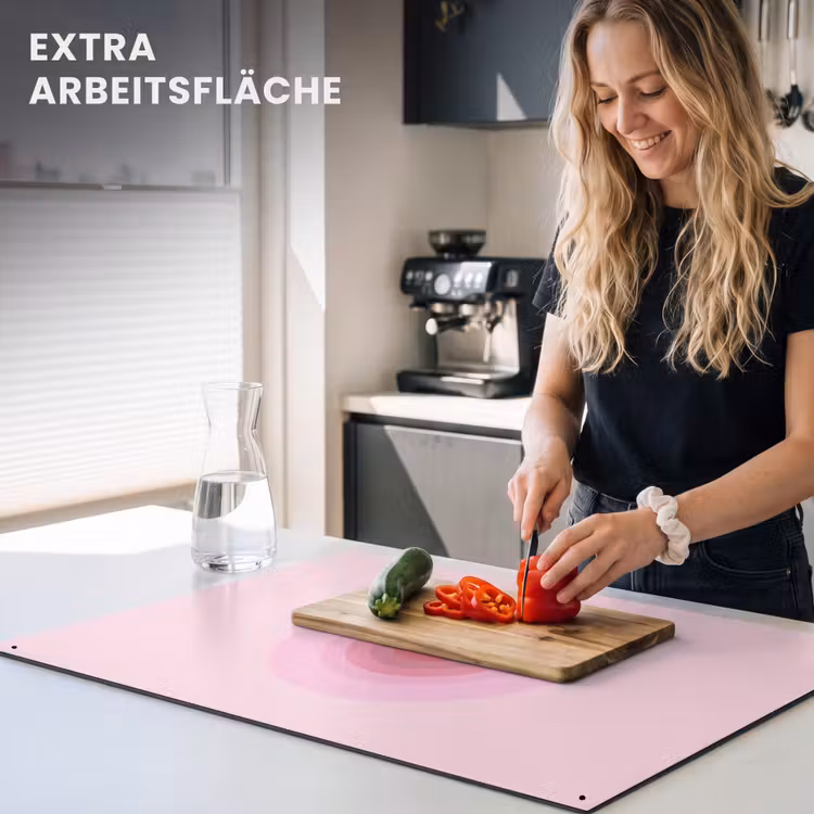 Patroon - Cirkels - Abstract - Roze - Modern Inductie beschemer met haakjes klein -ky-usp-de
