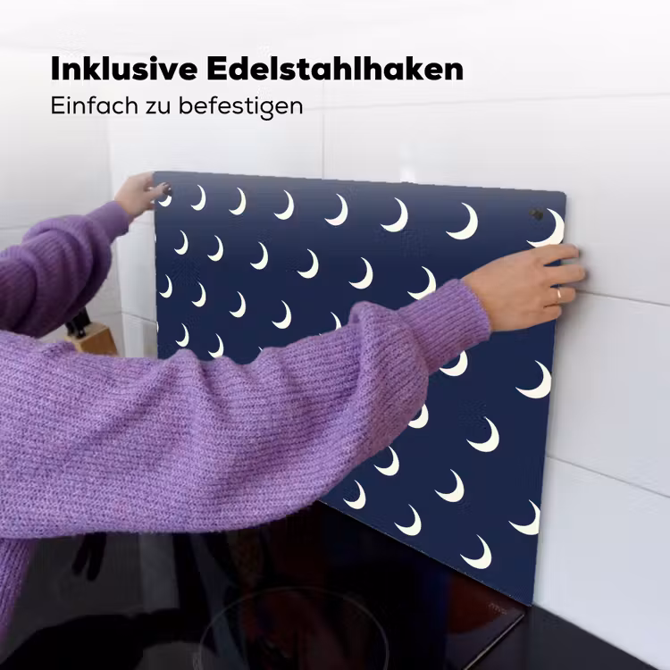 Patroon - Manen - Blauw Inductie beschemer met haakjes klein 777 -ky-ophangen-de