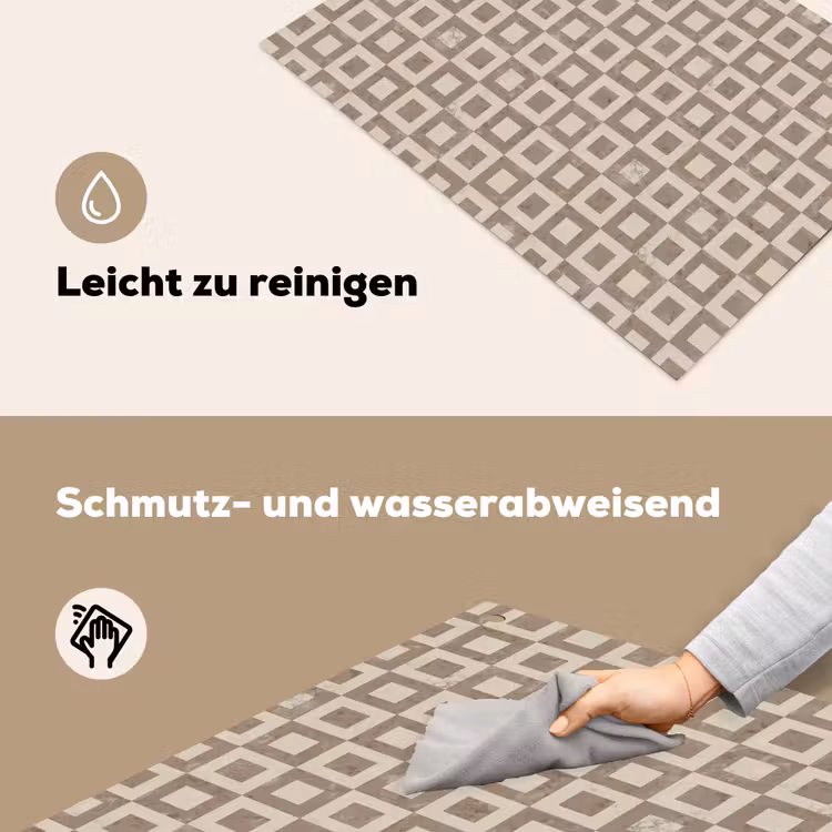 Patroon - Marmer - Beige Inductie beschemer met haakjes klein 777 -ky-schoon-de