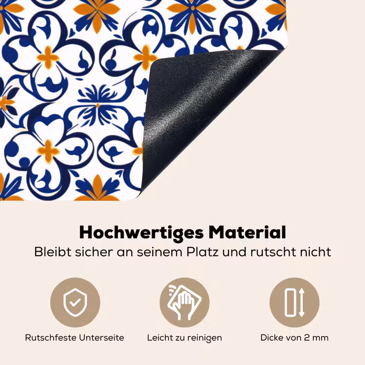 Patroon - Modern - Kleurrijk Inductie beschemer met haakjes klein 777 -ky-onderkant-de