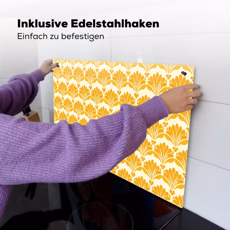Patroon - Motief - Geel Inductie beschemer met haakjes klein 777 -ky-ophangen-de