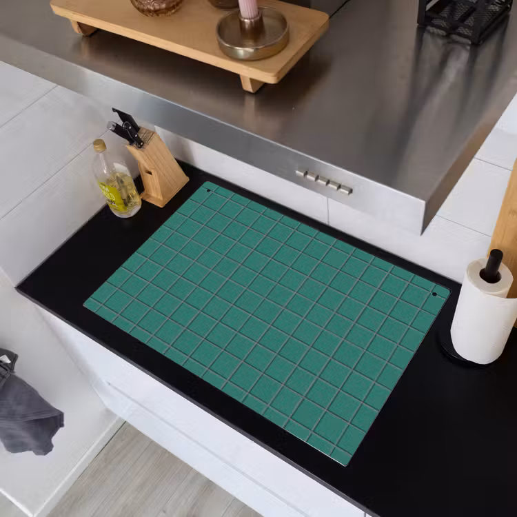 Patroon - Patroon - Smaragd Inductie beschemer met haakjes klein 777 -sfeer1