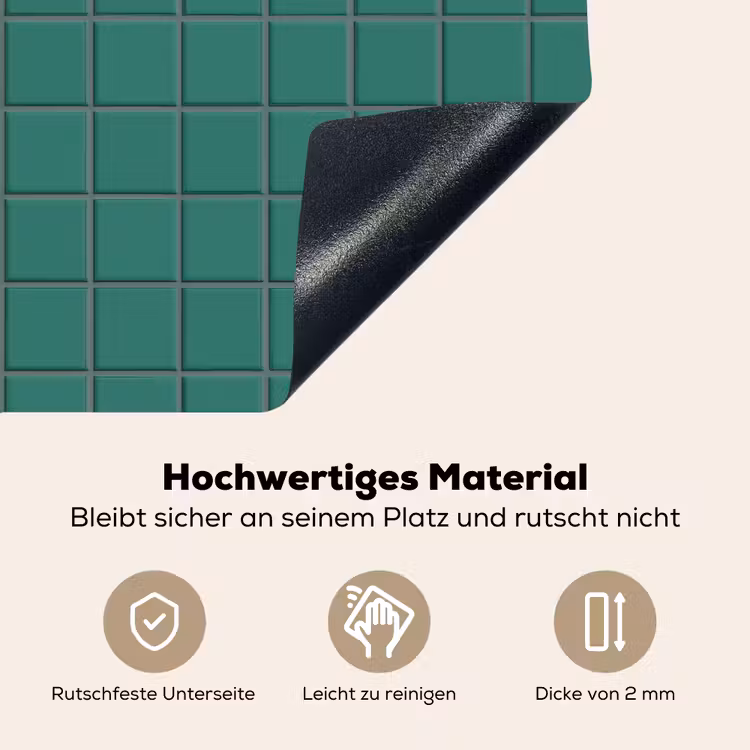 Patroon - Patroon - Smaragd Inductie beschemer met haakjes klein 777 -ky-onderkant-de