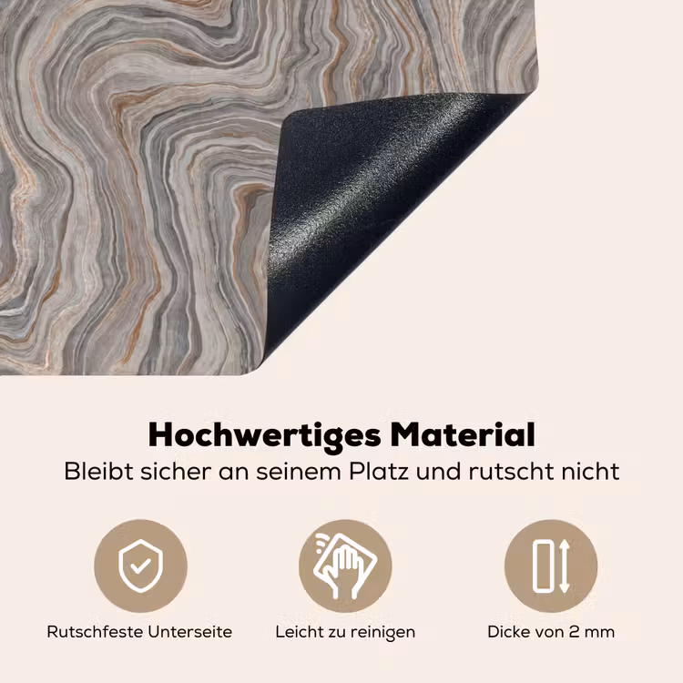 Patroon - Textuur - Grijs Inductie beschemer met haakjes klein 777 -ky-onderkant-de
