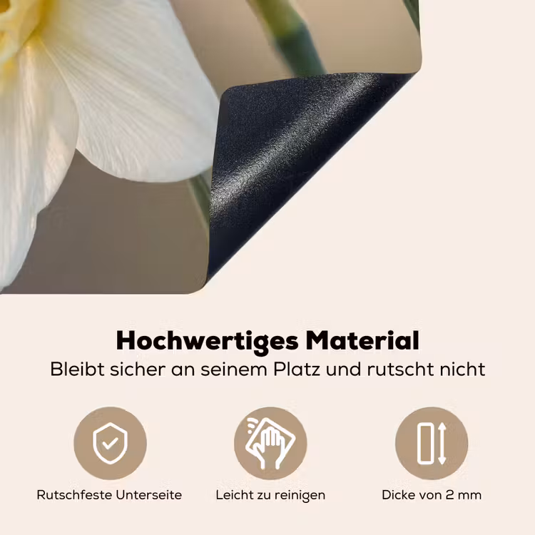 Narcis - Bloem - Minimalistisch Inductie beschemer met haakjes klein -ky-onderkant-de