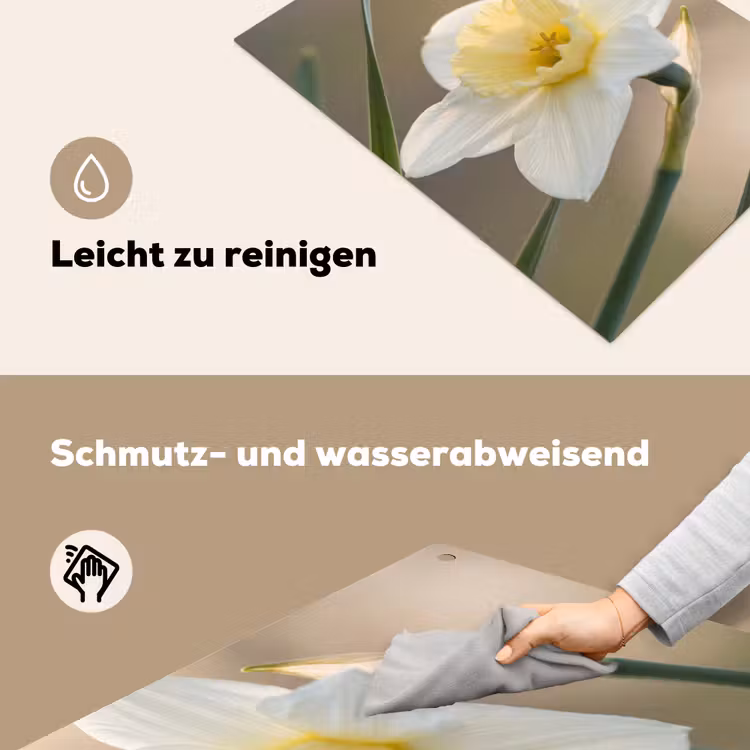 Narcis - Bloem - Minimalistisch Inductie beschemer met haakjes klein -ky-schoon-de