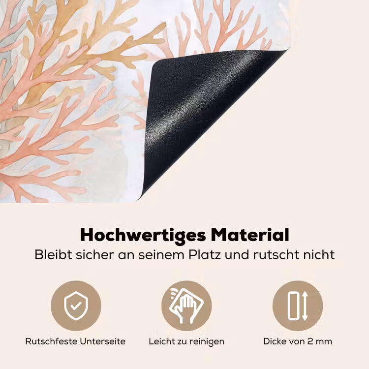 Natuur - Abstract - Aquarel - Organisch - Warm Inductie beschemer met haakjes klein -ky-onderkant-de