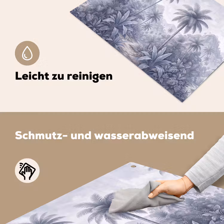 Natuur - Boom - Tropisch - Landschap - Blauw Inductie beschemer met haakjes klein -ky-schoon-de