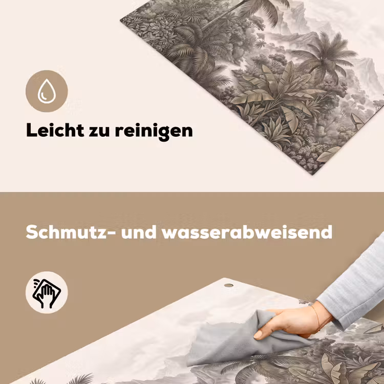 Natuur - Bergen - Rivier - Tropisch - Vintage Inductie beschemer met haakjes klein -ky-schoon-de