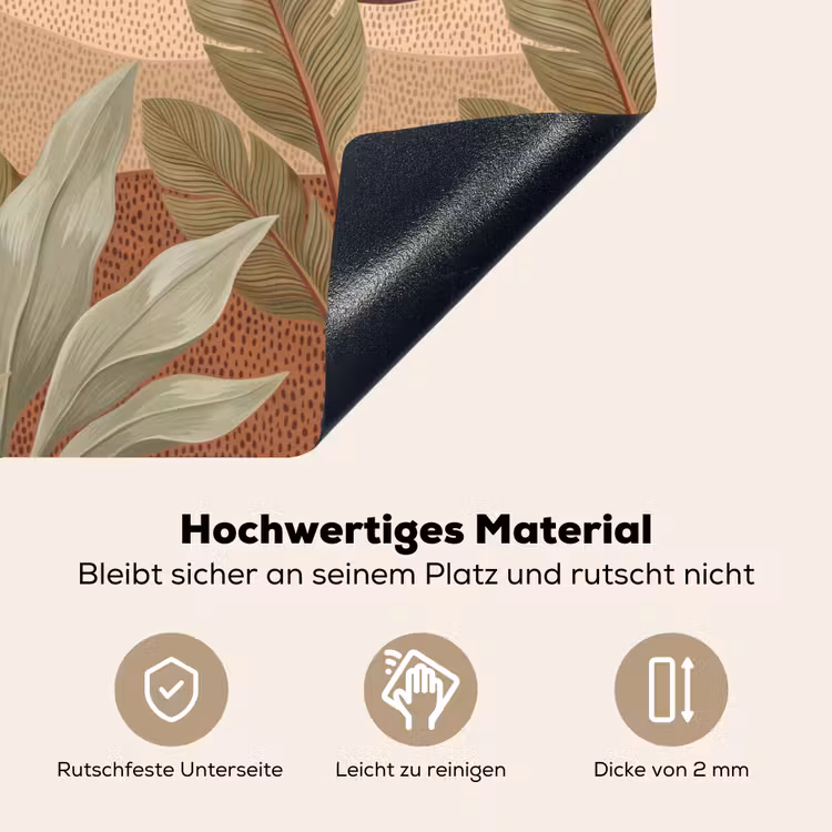 Natuur - Bladeren - Landschap - Abstract - Aardetinten Inductie beschemer met haakjes klein -ky-onderkant-de