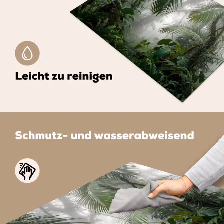 Natuur - Jungle - Mist - Tropisch - Groen Inductie beschemer met haakjes klein -ky-schoon-de