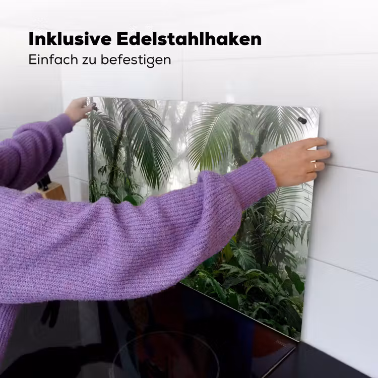 Natuur - Jungle - Mist - Tropisch - Groen Inductie beschemer met haakjes klein -ky-ophangen-de