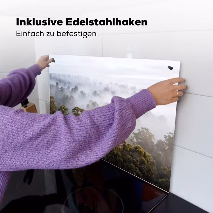 Natuur - Mist - Bos - Ochtend - Goud Inductie beschemer met haakjes klein -ky-ophangen-de