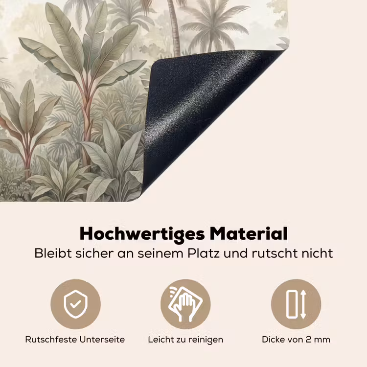 Natuur - Tropisch bos - Landschap - Aquarel - Groen Inductie beschemer met haakjes klein -ky-onderkant-de