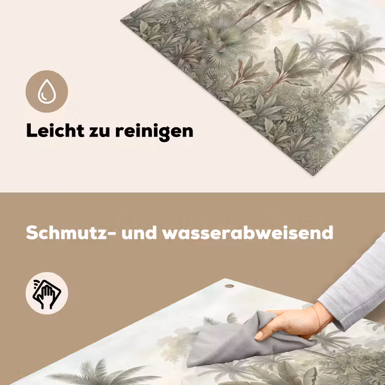 Natuur - Tropisch bos - Landschap - Aquarel - Groen Inductie beschemer met haakjes klein -ky-schoon-de