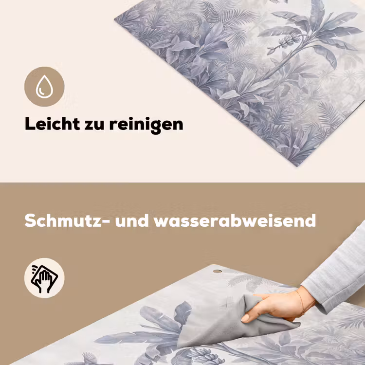 Natuur - Vogel - Jungle - Illustratie - Blauw Inductie beschemer met haakjes klein -ky-schoon-de