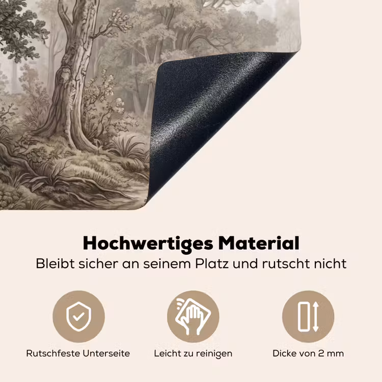Natuur - Bos - Eik Inductie beschemer met haakjes klein -ky-onderkant-de