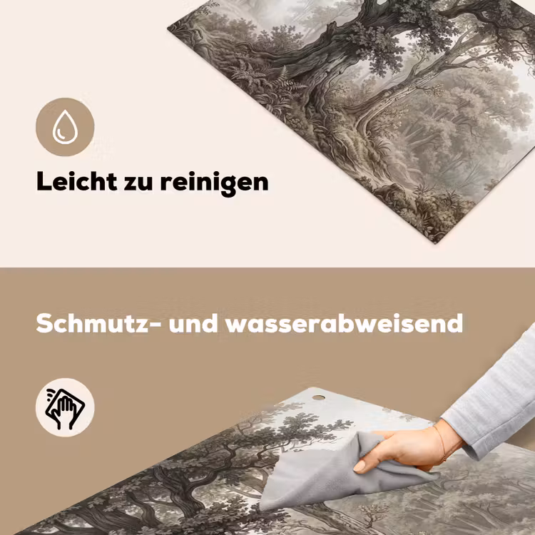 Natuur - Bos - Eik Inductie beschemer met haakjes klein -ky-schoon-de