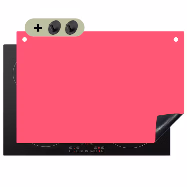 Neon - Flamingo - Roze Inductie beschemer met haakjes klein 777 -3d