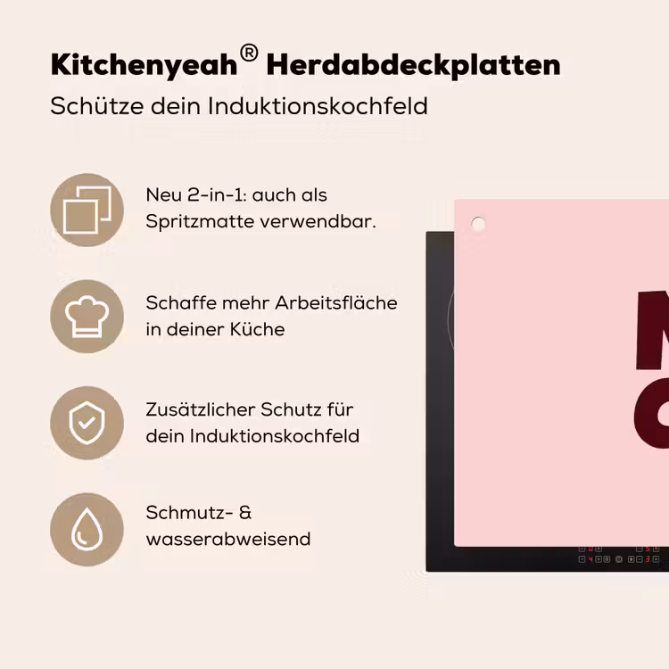 Nice - Uitroepteken - Roze Inductie beschemer met haakjes klein -ky-usp-de