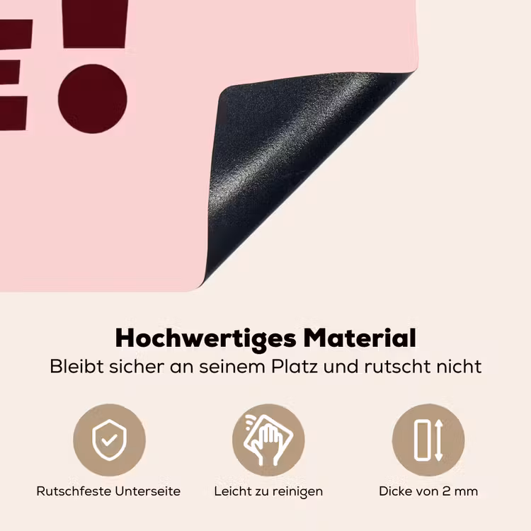Nice - Uitroepteken - Roze Inductie beschemer met haakjes klein -ky-onderkant-de