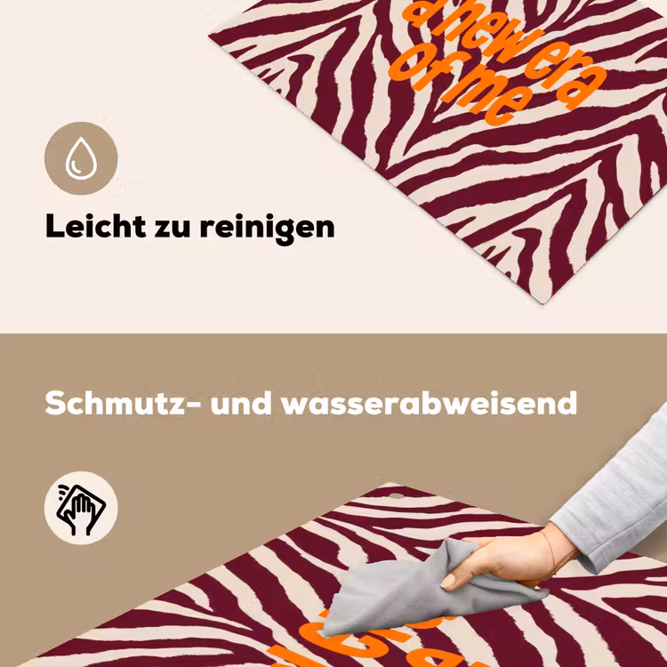 New era - Bordeaux - Zebraprint Inductie beschemer met haakjes klein -ky-schoon-de